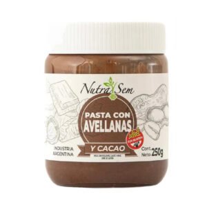 pasta con avellanas y cacao "nutrasem"